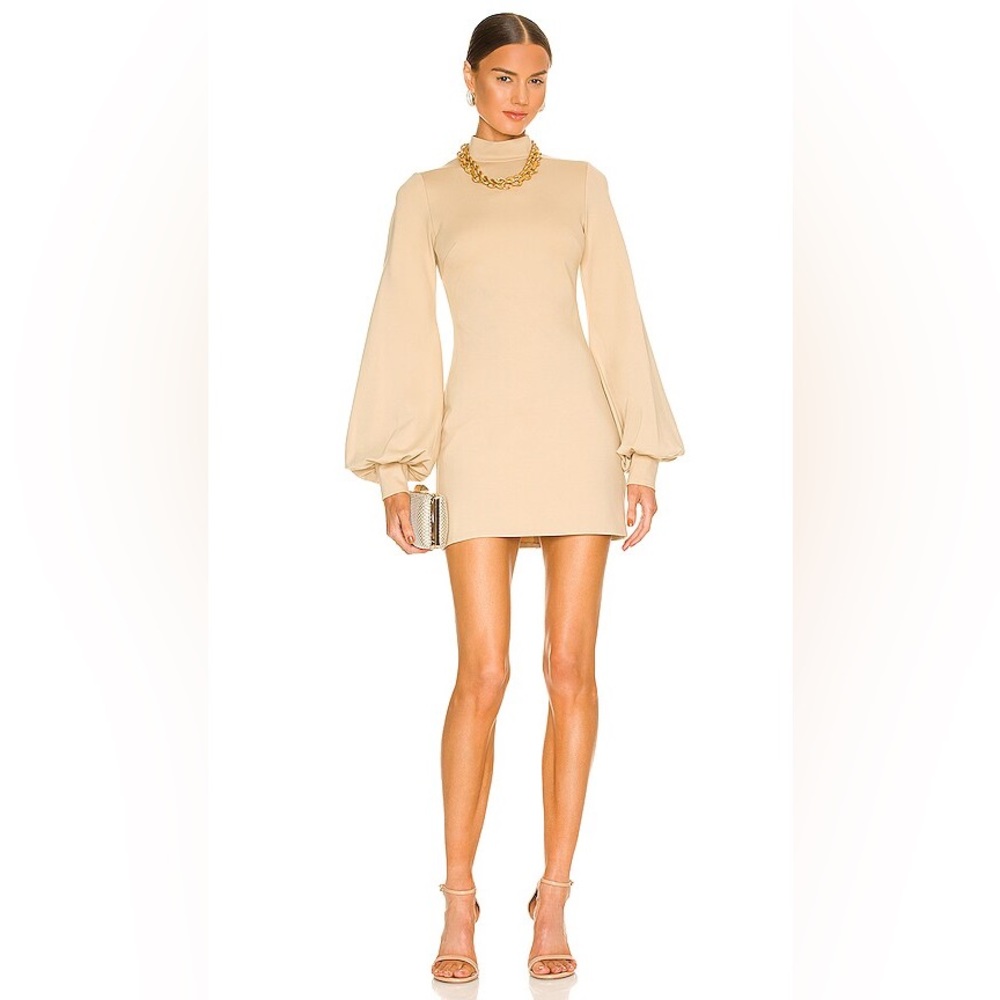 *NWT!!* ALEXIS Long Puff Sleeve Dress in Sandstone (Medium)